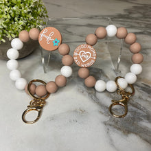 Load image into Gallery viewer, Silicone Bracelet Keychain - Mom Adult Fuck - Beige
