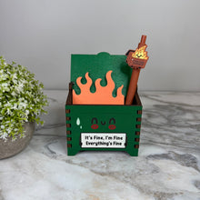 Load image into Gallery viewer, Bundled Set - Dumpster Fire Desk Organizer
