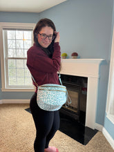 Load image into Gallery viewer, The Roni Nylon Crossbody - Animal Print Aqua
