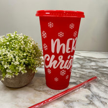 Load image into Gallery viewer, Plastic Tumbler - Christmas - Red #4
