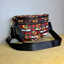 Load image into Gallery viewer, The Roni Nylon Crossbody - Christmas Winter Highland Cow
