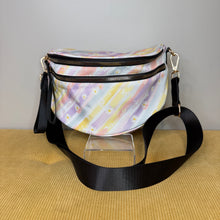 Load image into Gallery viewer, The Roni Nylon Crossbody - Pastel Stripe Daisy Floral
