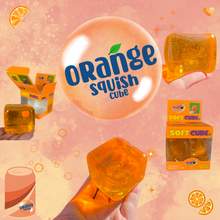 Load image into Gallery viewer, Squishy Toy - Soda Cube - Orange Squish

