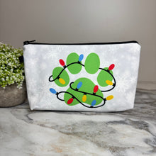 Load image into Gallery viewer, Pouch - Holiday Christmas - Paw &amp; Lights
