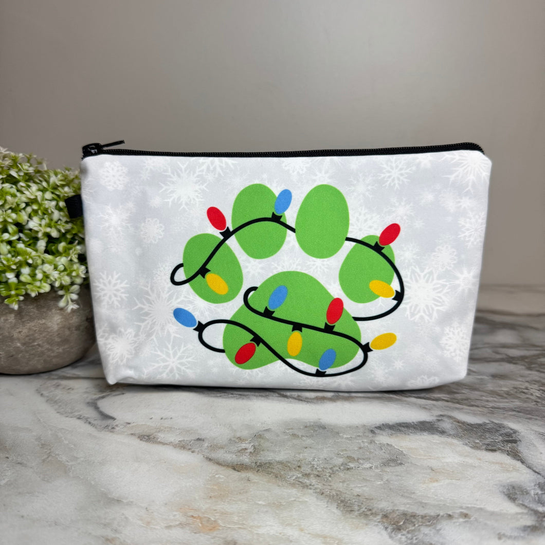 Pouch - Holiday Christmas - Paw & Lights