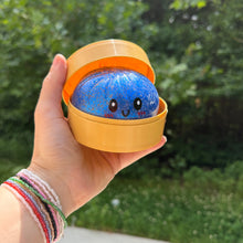 Load image into Gallery viewer, Squishy Toy - Viral Dumpling, Blue Glitter + Water Beads
