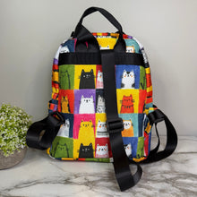 Load image into Gallery viewer, Mini Backpack - Cat Squares
