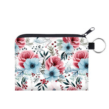 Load image into Gallery viewer, Mini Pouch - Floral Cranberry &amp; Blue
