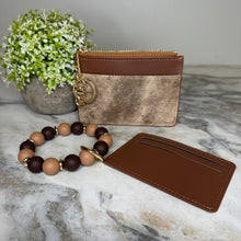 Load image into Gallery viewer, Denim Suede Bracelet Keychain &amp; Card Holder Wallet - PREORDER 9/18-9/21
