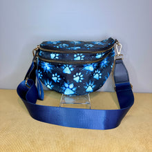 Load image into Gallery viewer, The Roni Nylon Crossbody - Christmas Paw Print Dog Snowflake
