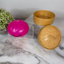 Load image into Gallery viewer, Squishy Toy - Viral Dumpling, Neon Pink Glitter

