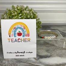 Load image into Gallery viewer, Beaded Bracelet - Teacher - Teach Apple
