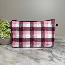 Load image into Gallery viewer, Pouch - Valentine’s Day - Plaid Polkadots
