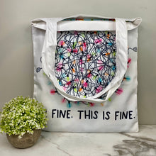 Load image into Gallery viewer, Tote Bag - Christmas - I’m Fine Lights
