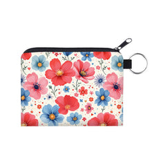 Load image into Gallery viewer, Mini Pouch - Floral Red Blue
