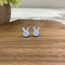 Load image into Gallery viewer, Acrylic Stud Earrings - Easter - Bunny Head - Blue
