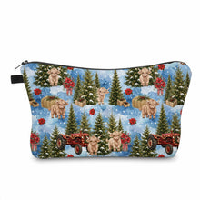 Load image into Gallery viewer, Pouch - Christmas Winter - Highland Cow
