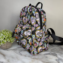 Load image into Gallery viewer, Mini Backpack - Cat Paw Meow on Black
