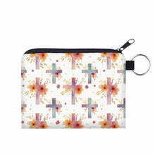 Load image into Gallery viewer, Mini Pouch - Religious Floral Cross
