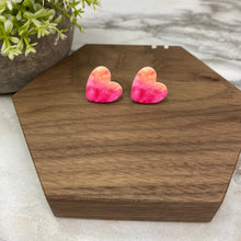 Load image into Gallery viewer, Acrylic Stud Earrings - Valentine’s Day - Heart Swirl
