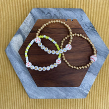 Load image into Gallery viewer, Bracelet - Baseball Gold Bead Mix
