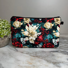 Load image into Gallery viewer, Pouch - Christmas Bold Emerald Floral
