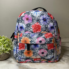 Load image into Gallery viewer, Mini Backpack - Floral Black &amp; White
