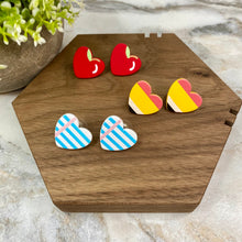 Load image into Gallery viewer, Acrylic Stud Earrings - Valentine’s Day - Teacher Heart
