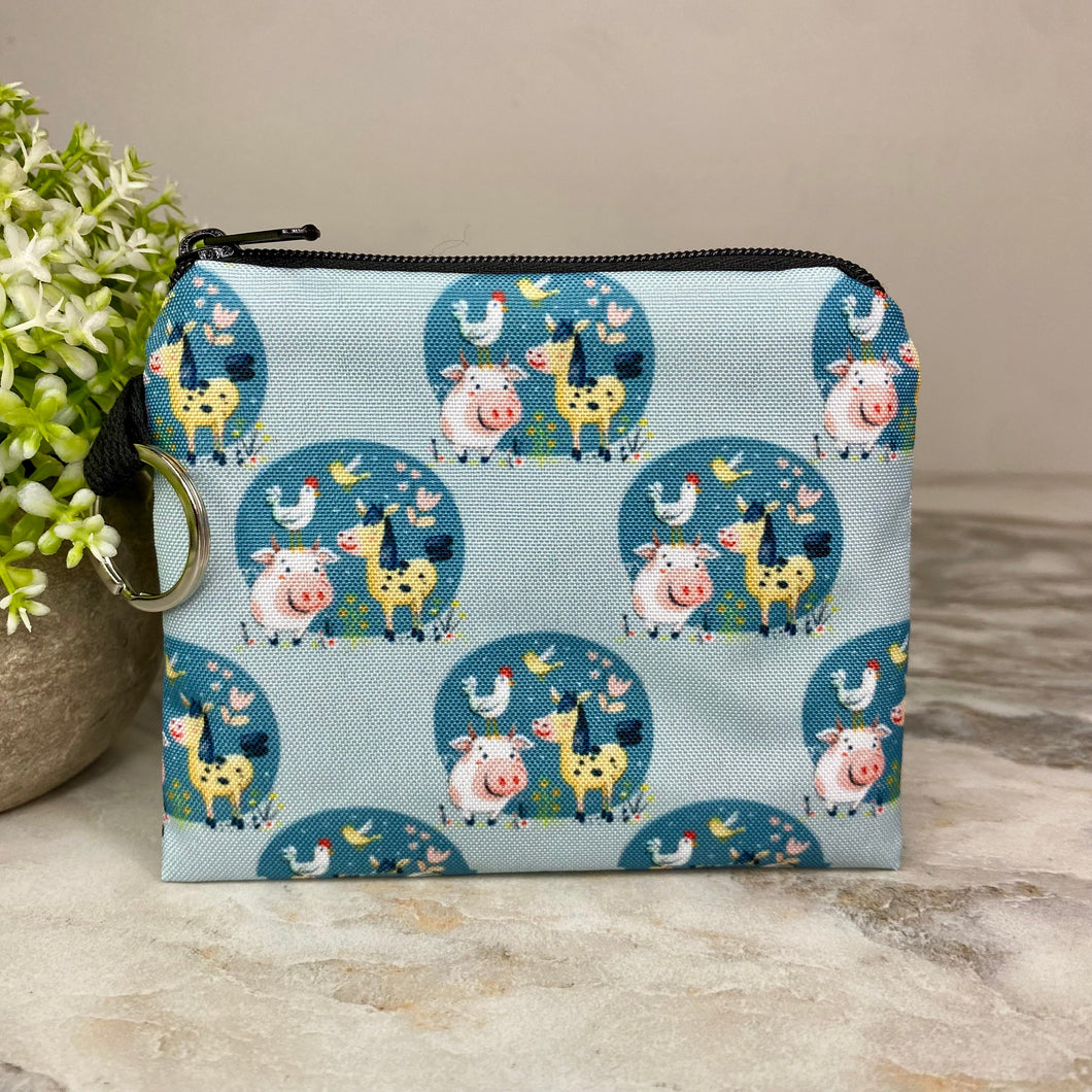 Mini Pouch - Farm Animals Circle