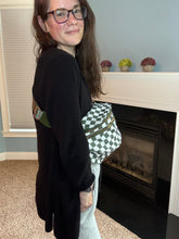 Load image into Gallery viewer, The Roni Nylon Crossbody - Checkered Dark Green - PREORDER
