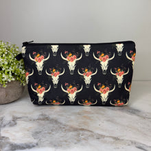 Load image into Gallery viewer, Pouch - Animal Bull Skull Floral
