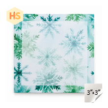 Load image into Gallery viewer, The Sticky Note Collection - Christmas Green Teal Snowflakes
