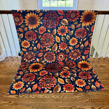 Load image into Gallery viewer, Blanket Halloween #26 - Moody Crimson Floral
