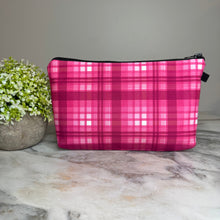Load image into Gallery viewer, Pouch - Plaid, Pink
