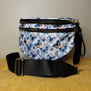 Roni - Nylon Crossbody - Blue Butterfly