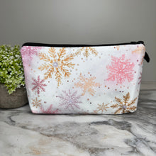 Load image into Gallery viewer, Pouch - Christmas - Pink Snowflake
