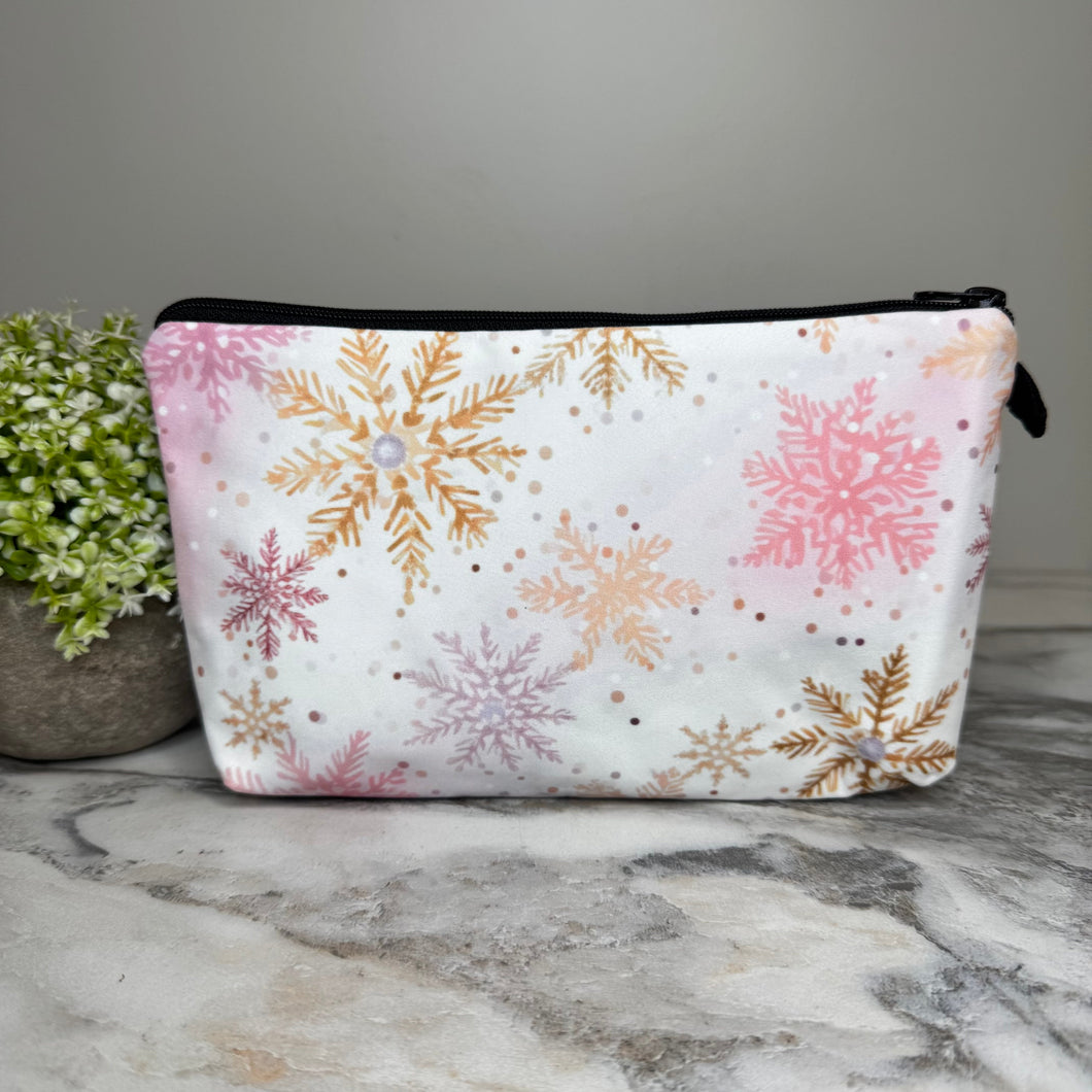 Pouch - Christmas - Pink Snowflake