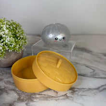 Load image into Gallery viewer, Squishy Toy - Viral Dumpling, Silver Glitter + Water Beads
