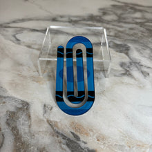 Load image into Gallery viewer, Jumbo Paperclip - Blue Crayon

