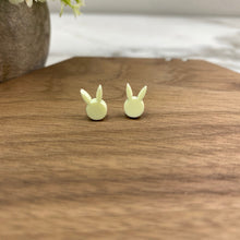 Load image into Gallery viewer, Acrylic Stud Earrings - Easter - Bunny Head - Yellow
