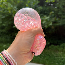 Load image into Gallery viewer, Squishy Toy - Viral Dumpling, Pink Glitter + Water Beads
