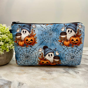 Pouch - Halloween Fall - Pumpkin Ghost Coffee
