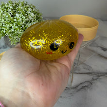 Load image into Gallery viewer, Squishy Toy - Viral Dumpling, Gold Glitter
