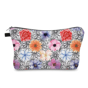 Pouch - Floral Black & White