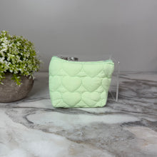 Load image into Gallery viewer, Mini Pouch - Stitched Hearts, Mint
