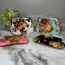 Load image into Gallery viewer, Clamshell Coin Purse Wallet (Medium) - Floral
