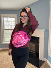 Load image into Gallery viewer, The Roni Nylon Crossbody - Animal Print Hot Pink
