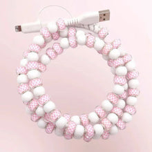 Load image into Gallery viewer, Charging Charger Cord - Beaded - Clear Design
