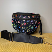 Load image into Gallery viewer, Roni - Nylon Crossbody - Rainbow Paw Print - PREORDER
