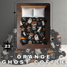 Load image into Gallery viewer, Blanket Halloween #23 - Orange Ghost Coffee - PREORDER ends 7/25
